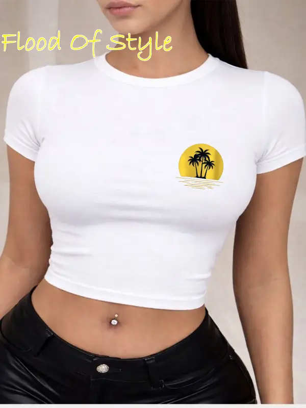 Beyaz Babby Tee minimal güneş ağaç Özel tasarım