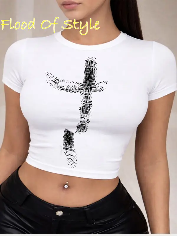 Beyaz Babby Tee yarım yüzz Özel tasarım