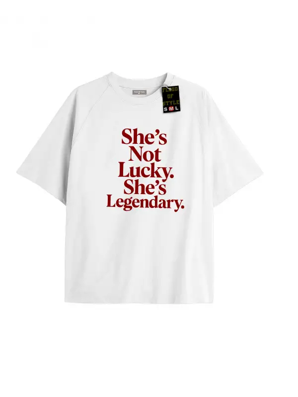 Beyaz Oversize T-shirt efsanevi Özel tasarım