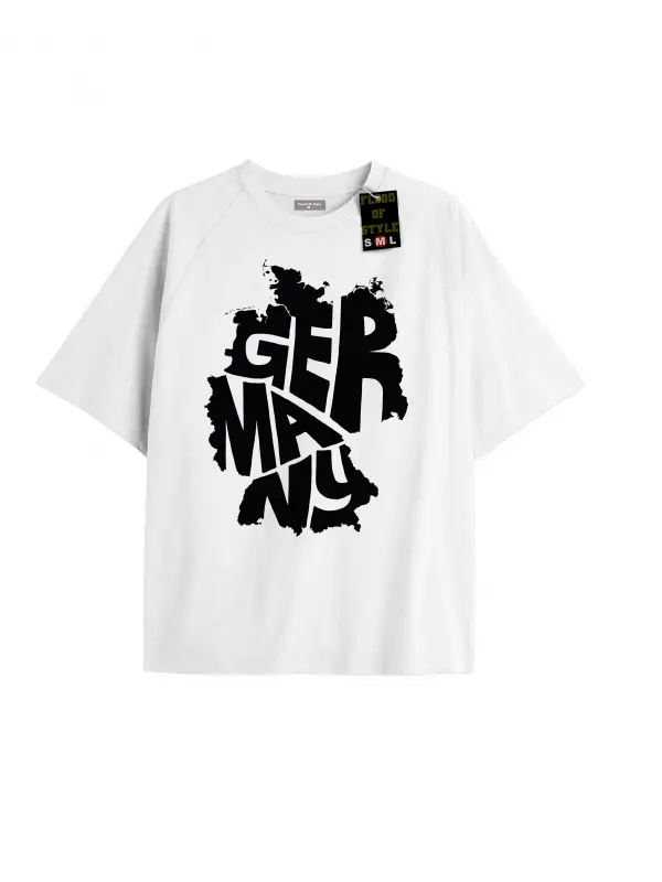 Beyaz Oversize T-shirt germany Özel tasarım