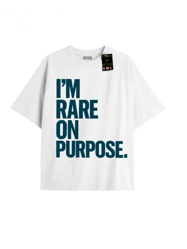 Beyaz Oversize T-shirt ımrareonpurose Özel tasarım