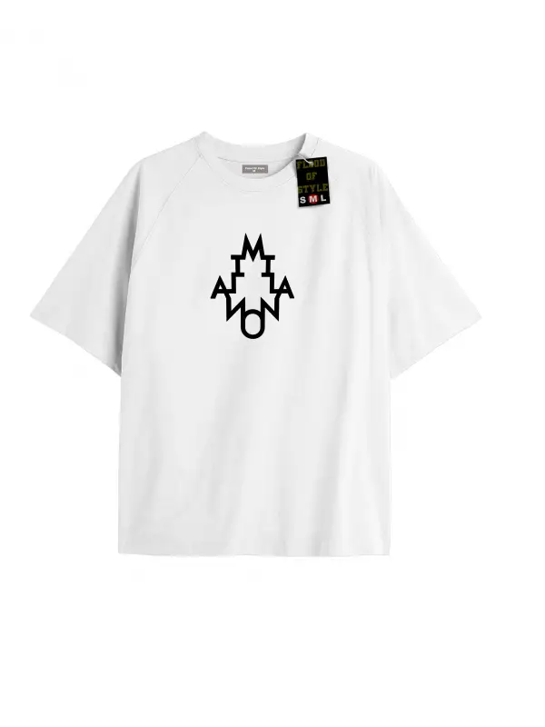 Beyaz Oversize T-shirt milano Özel tasarım