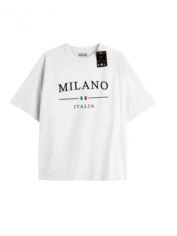 Beyaz Oversize T-shirt milono Özel tasarım