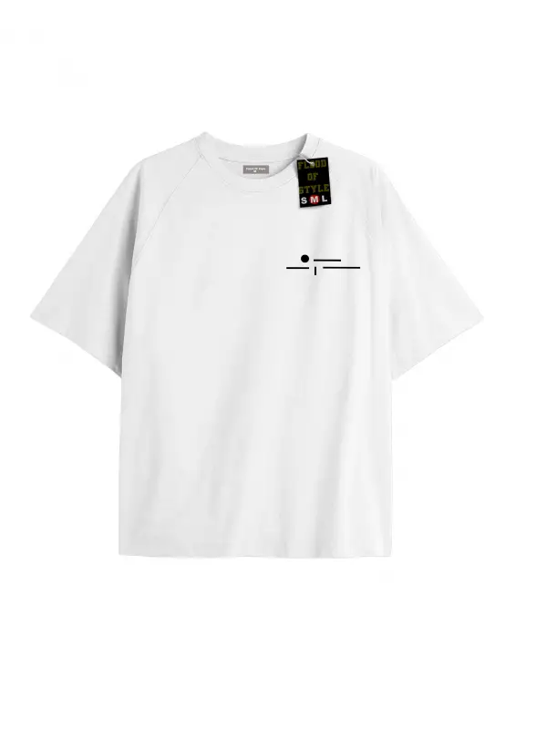 Beyaz Oversize T-shirt minimal Özel tasarım