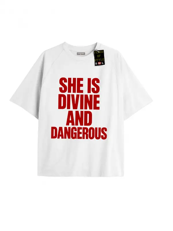 Beyaz Oversize T-shirt sheıs Özel tasarım