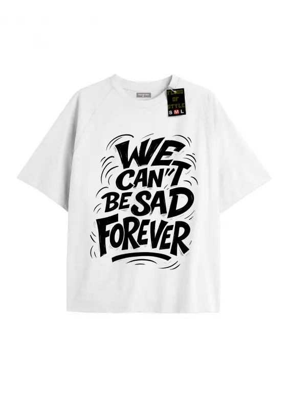 Beyaz Oversize T-shirt sonsuzadek Özel tasarım