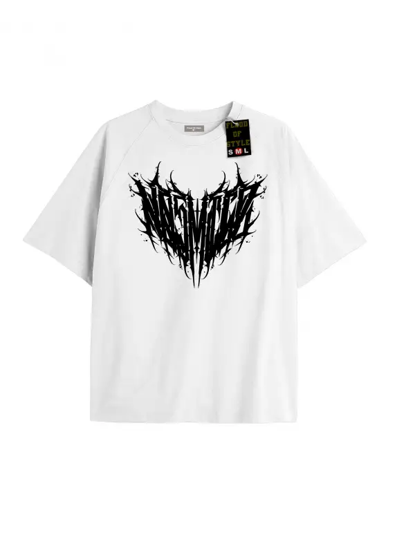 Beyaz Oversize T-shirt yinggg Özel tasarım