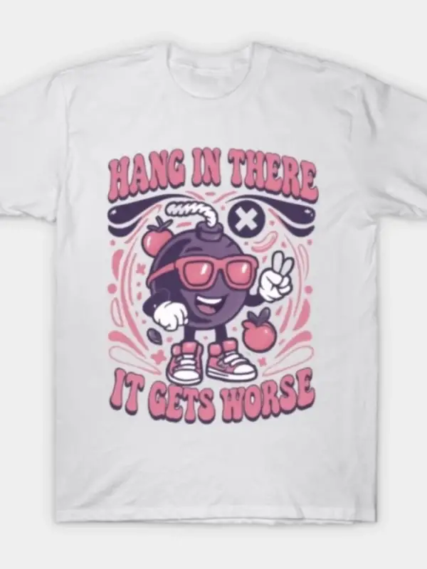 Biraz Sükunecek Serin Kaos Tişörtü Erkekler Kadınlar İçin %100 Pamuklu Tişörtler Kısa Kollu Ü