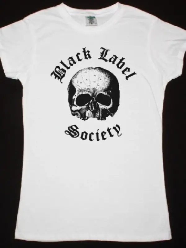 BLACK LABEL SOCIETY LOGO SKULL NEW WHITE LADY T-SHIRT