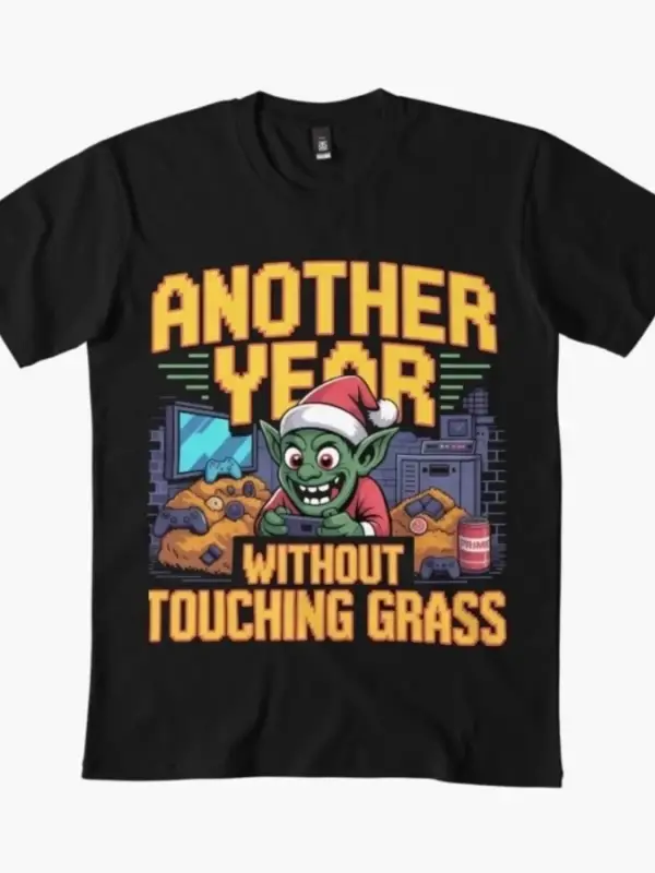 Bu Yıl Çim Dokunmamış Oyun Tişörtü Erkekler Kadınlar İçin %100 Pamuklu Tişörtler Kısa Kollu Ü