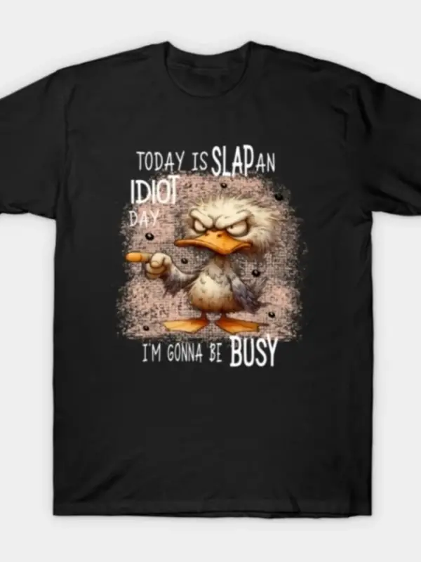 Bugün Bir Aptalın Yendiği Gün T-shirt Erkekler Kadınlar İçin %100 Pamuklu Tişörtler Kısa Koll