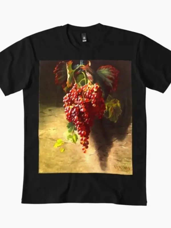 Bunch of Grapes (1873) Erkek Kadın Tişörtü %100 Pamuklu Tişörtler Kısa Kollu Üstler 1226-3