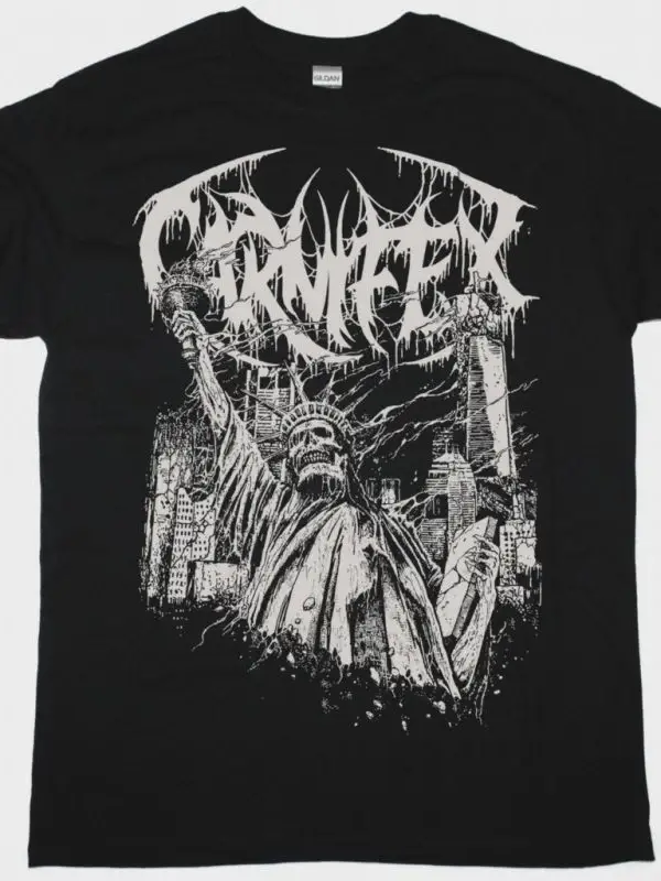 CARNIVORE RETALIATION NEW BLACK T-SHIRT ÖN VE ARAKA BASKILI