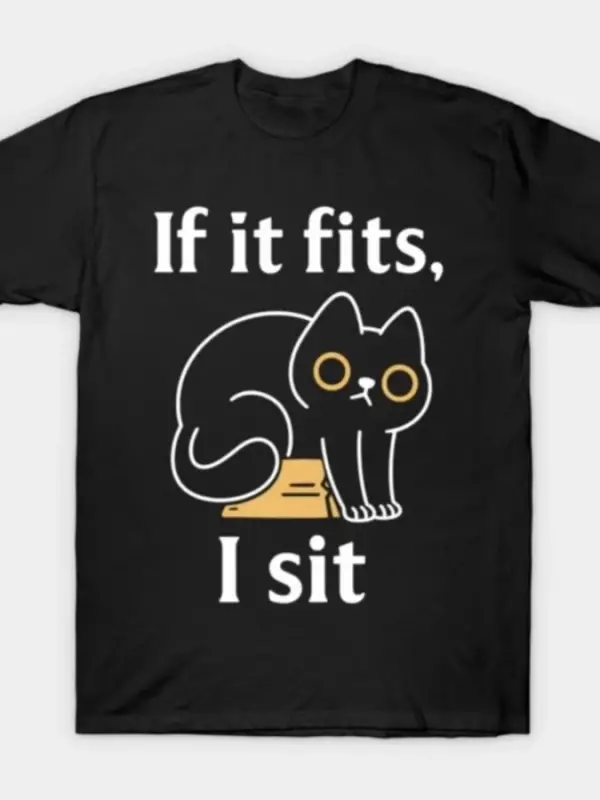 Cat Logic in Action Erkek Kadın Tişörtü %100 Pamuklu Tişörtler Kısa Kollu Üstler 0202-3