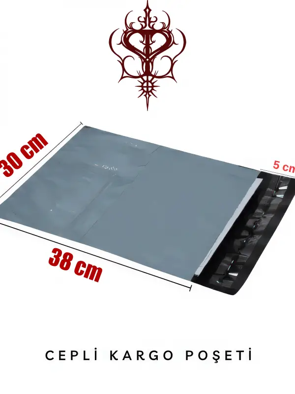 Cepli Kargo Poşeti 80 Mikron 30 x 38 Cm + 5 Cm