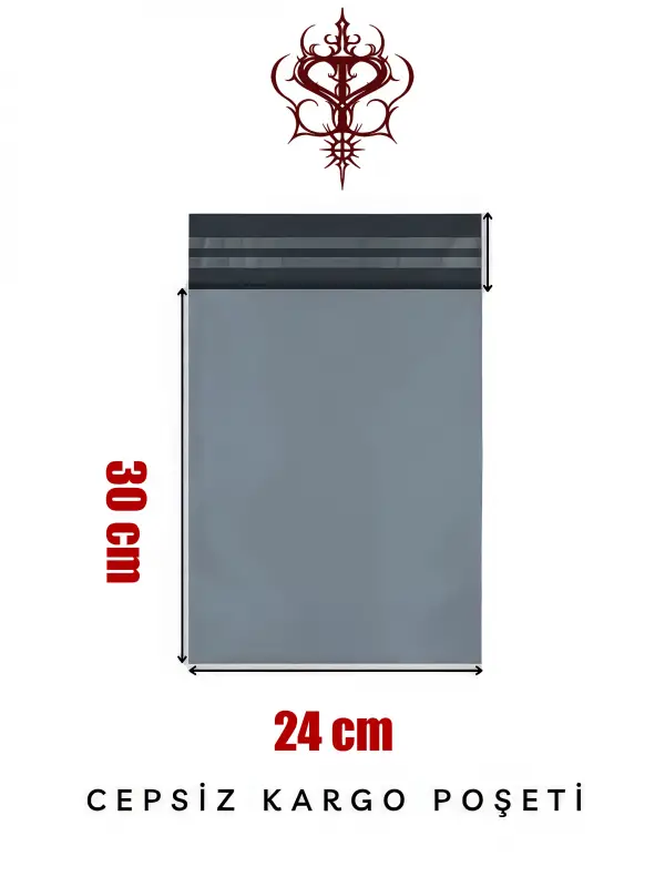 Cepsiz Kargo Poşeti 80 Mikron 24 x 30 Cm + 5 Cm
