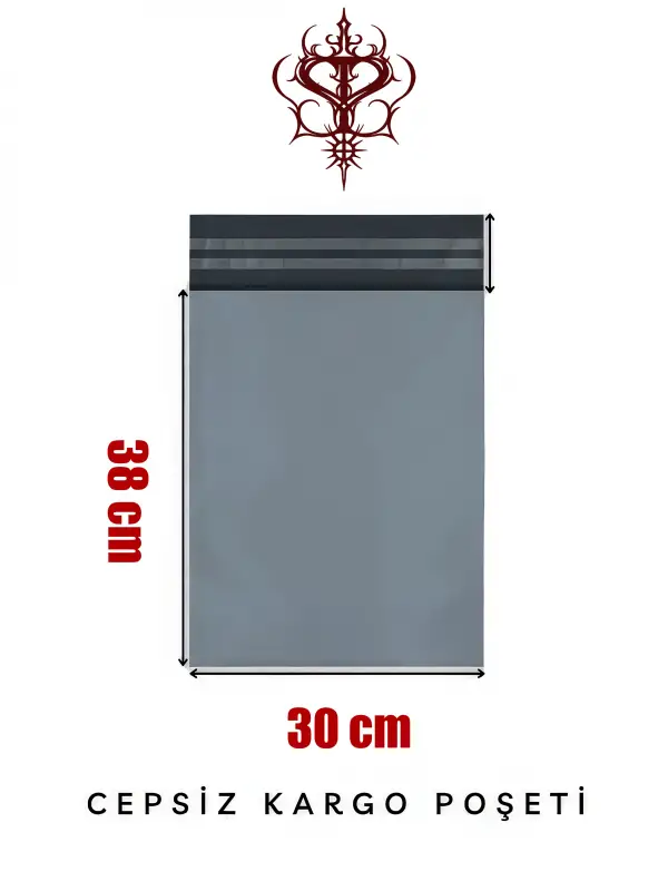 Cepsiz Kargo Poşeti 80 Mikron 30 x 38 Cm + 5 Cm