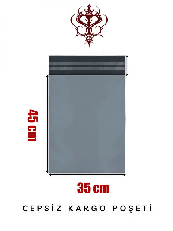 Cepsiz Kargo Poşeti 80 Mikron 35 x 45 Cm + 5 Cm
