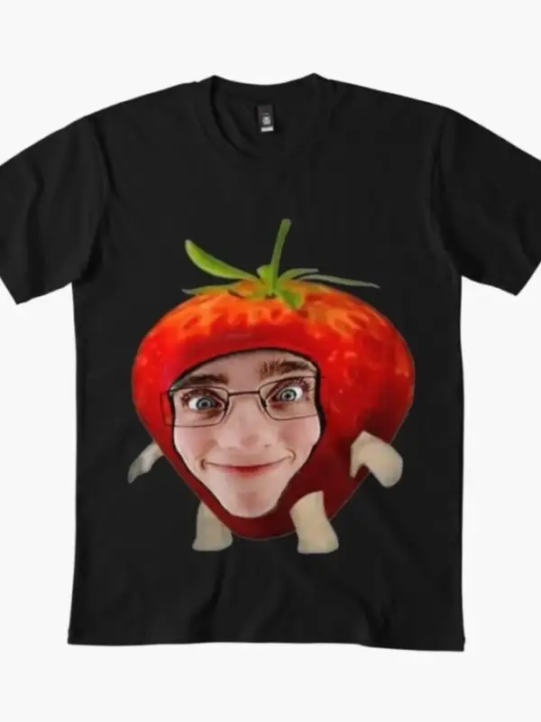 Çilek Meme T-shirt Erkek Kadın %100 Pamuklu Tişörtler Kısa Kollu Üstler 1222-3