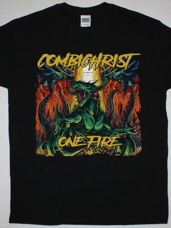 COMBICHRIST ONE FIRE NEW BLACK T-SHIRT