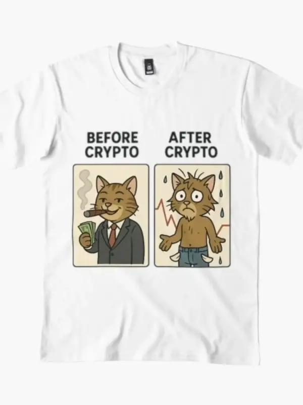 CRYPTO ÖNEMDE Erkek Kadın Tişörtleri %100 Pamuklu Tişörtler Kısa Kollu Üstler 1215-2