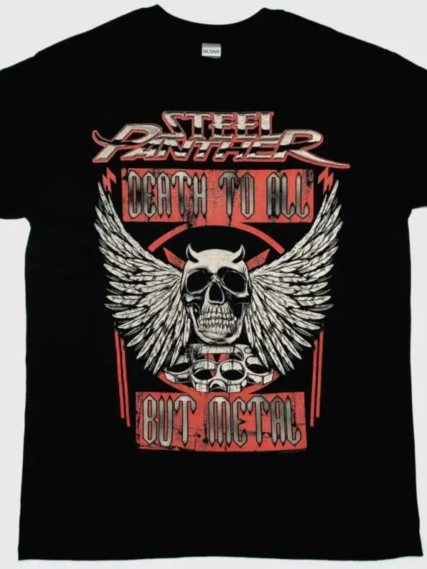 DAVID LEE ROTH EAT EM AND SMILE ROTH RULES NEW BLACK T-SHIRT ÖN VE ARAKA BASKILI
