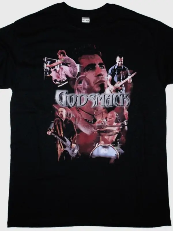 DEEP PURPLE COLLECTION NEW BLACK T-SHIRT ÖN VE ARAKA BASKILI