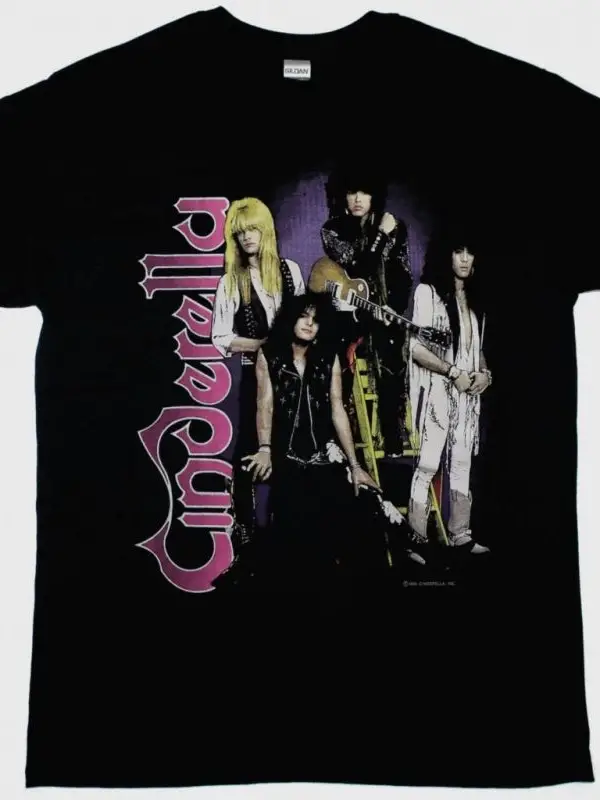 DEF LEPPARD HYSTERIA NEW BLACK T-SHIRT ÖN VE ARAKA BASKILI