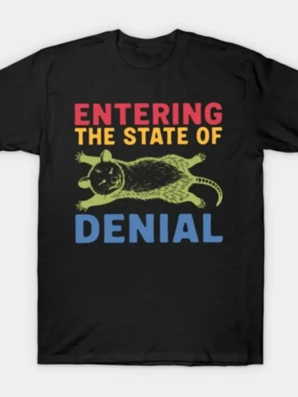 Denial Eyaletine Giriyor Kedi Erkek Kadın Tişörtü %100 Pamuklu Tişörtler Kısa Kollu Üstler 01
