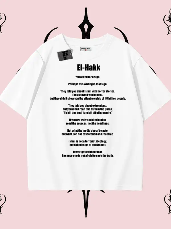 El Hakk Özel Tasarım Tişört satın almadan açıklama ve görsel açıklamayı OKUYUN!