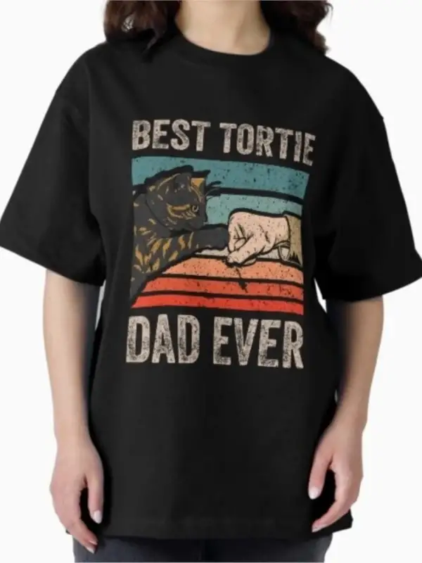 En iyi Tortie Baba şimdiye kadar Tortoiseshell Kedi Sevgilisi T-shirt Erkekler Kadınlar Için