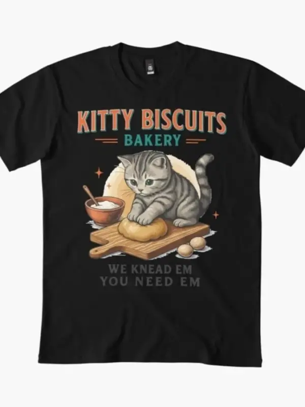 Erkekler Kadınlar İçin Komik Kedi Tişörtü %100 Pamuklu Tişörtler Kısa Kollu Üstler 1215-2