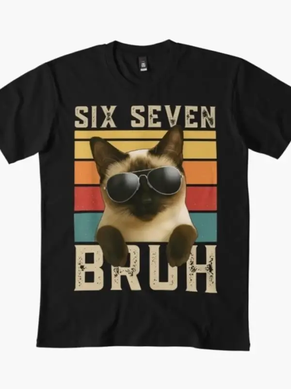 Erkekler Kadınlar için Retro Cool Cat T-shirt % 100% Pamuklu Tişörtler Kısa Kollu Üstler 1215