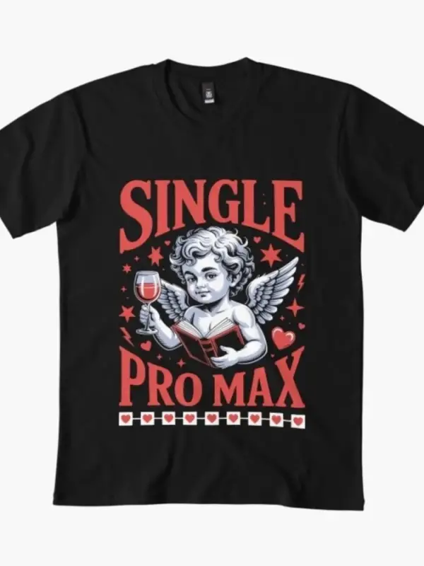 Erkekler Kadınlar İçin Tek Sevgililer Günü Karşıtı Şaka Tişörtü %100 Pamuklu Tişörtler Kısa K