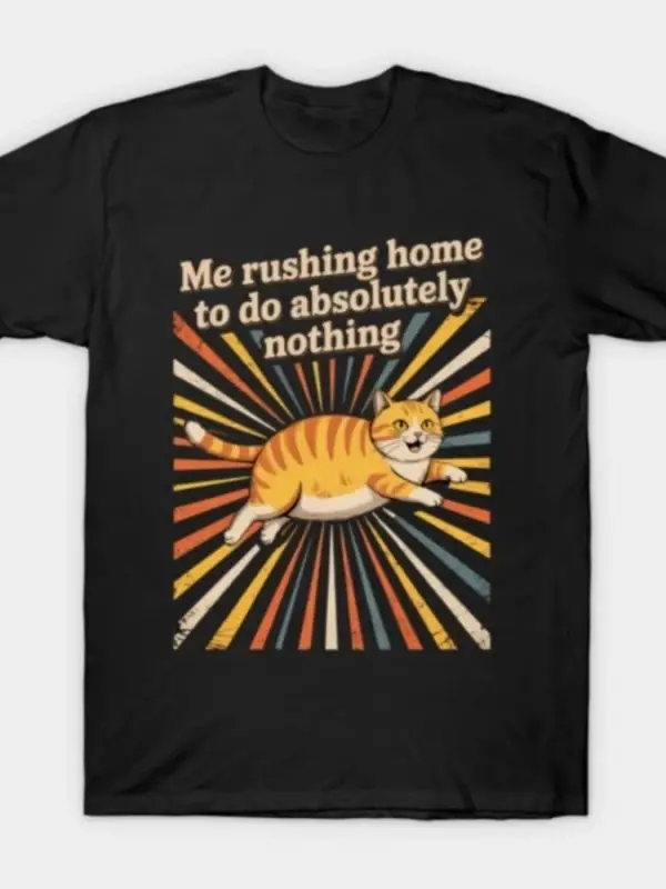 Ev Hiçbir Şey Yapmak İçin Uygun Mizah Tişörtü Erkekler Kadınlar İçin %100 Pamuklu Tişörtler K