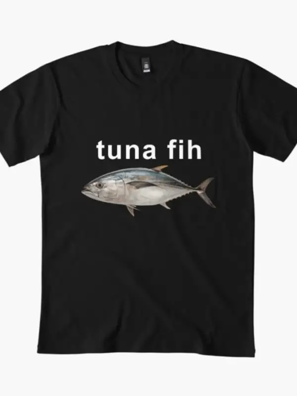 Fih_ Komik Yazım Hatası Yapan Balık Meme T-shirt Erkekler Kadınlar Için % 100% Pamuk T Shirt