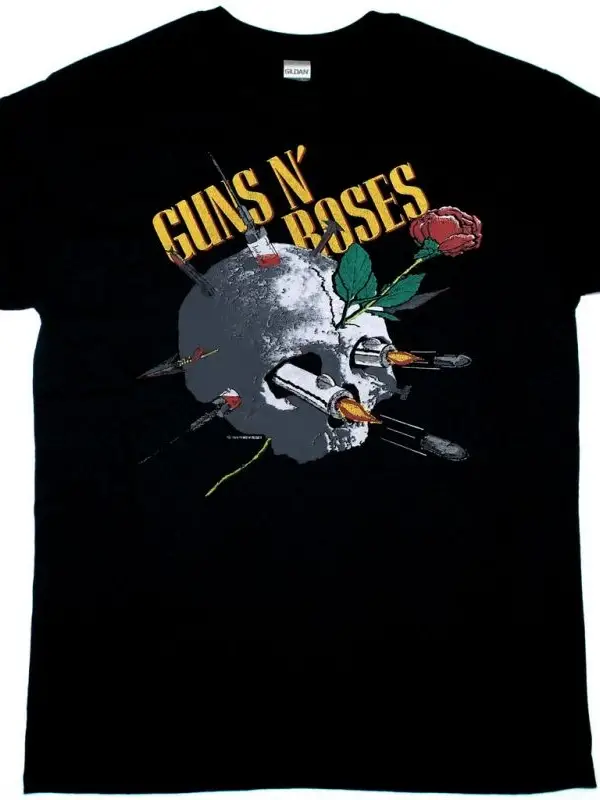 FISHBONE SHIRT NEW BLACK T-SHIRT ÖN VE ARAKA BASKILI