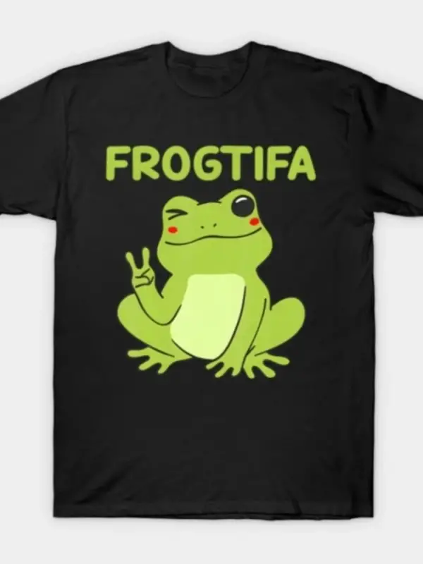 Frogtifa Fasist Mizah T-shirt Erkekler Kadınlar Için % 100% Pamuk T Shirt Kısa Kollu Üstler 1
