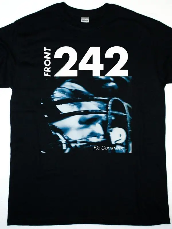 FRONT 242 NO COMMENT NEW BLACK T-SHIRT