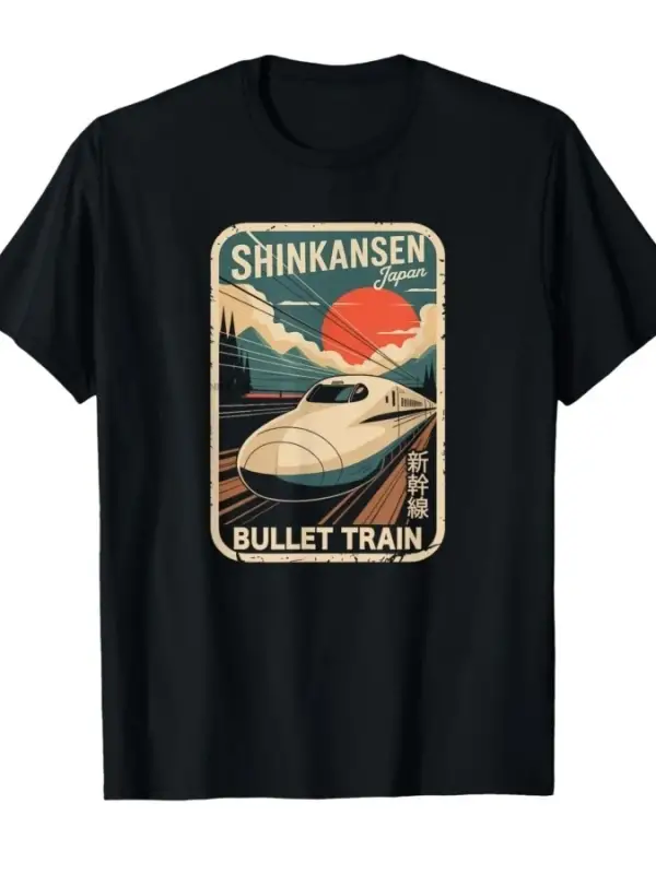 Fuji Dağı Japonya Retro Kartpostal Japon Kanji Hatıra T-shirt Erkekler Kadınlar Için % 100% P