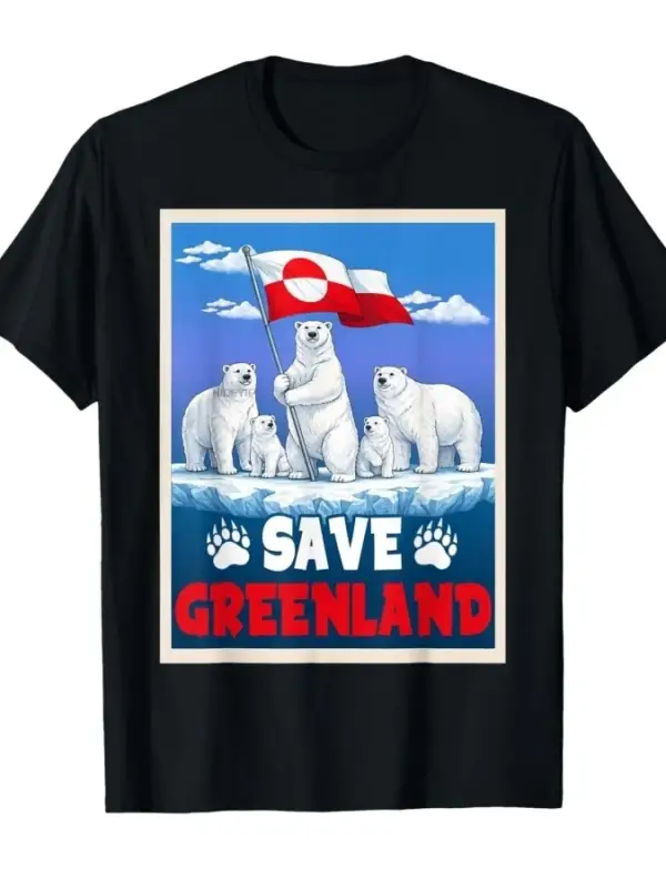 Greenland Bayrağı Ayı Kalaallit Greenlanders T-shirt Erkekler Kadınlar Için % 100% Pamuk T Sh