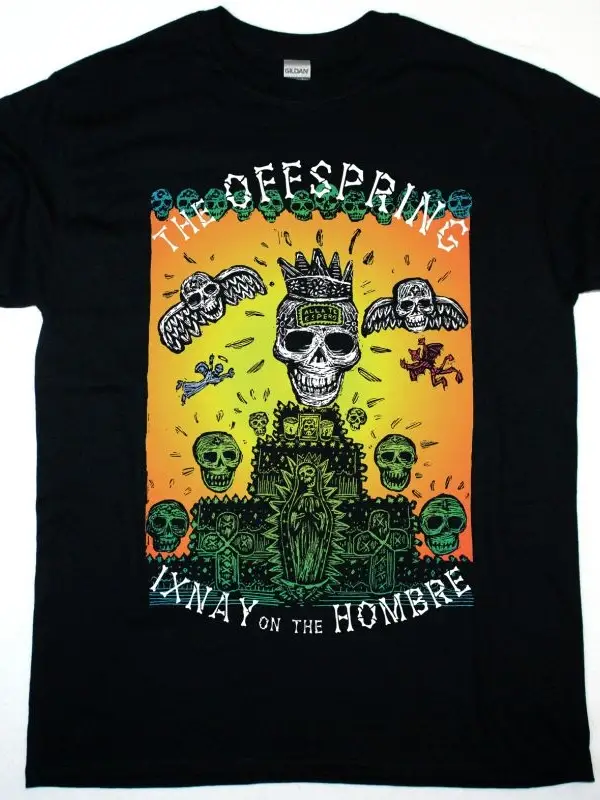HATEBREED SKULL LOGO NEW BLACK T-SHIRT ÖN VE ARAKA BASKILI