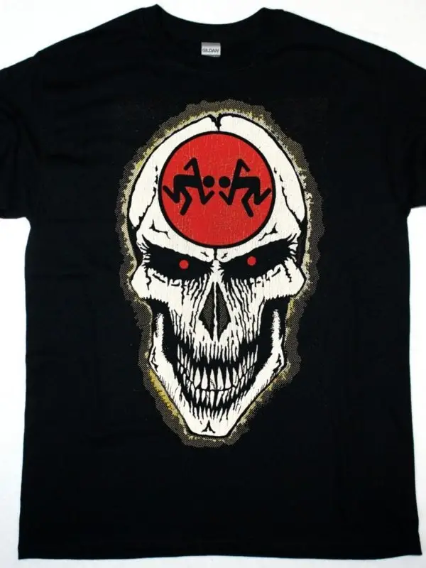 HEROES DEL SILENCIO LOGO HDS NEW BLACK T-SHIRT ÖN VE ARAKA BASKILI
