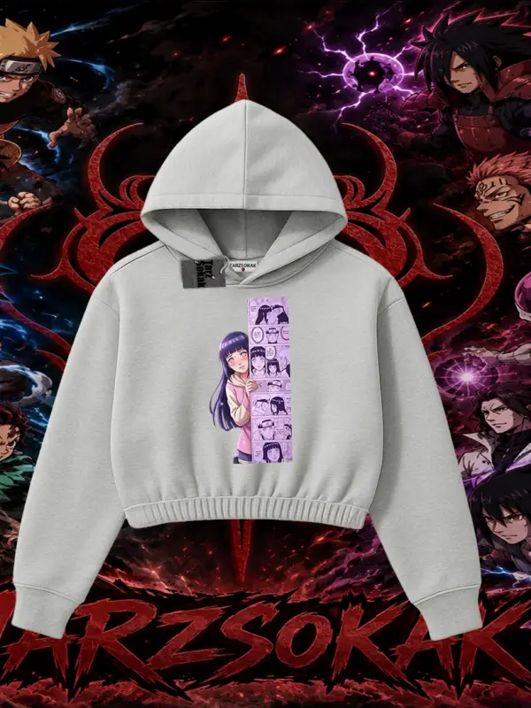 Hinata Hyuga Naruto Anime Karakteri Unisex Baggy Eşofman Altı Beyaz