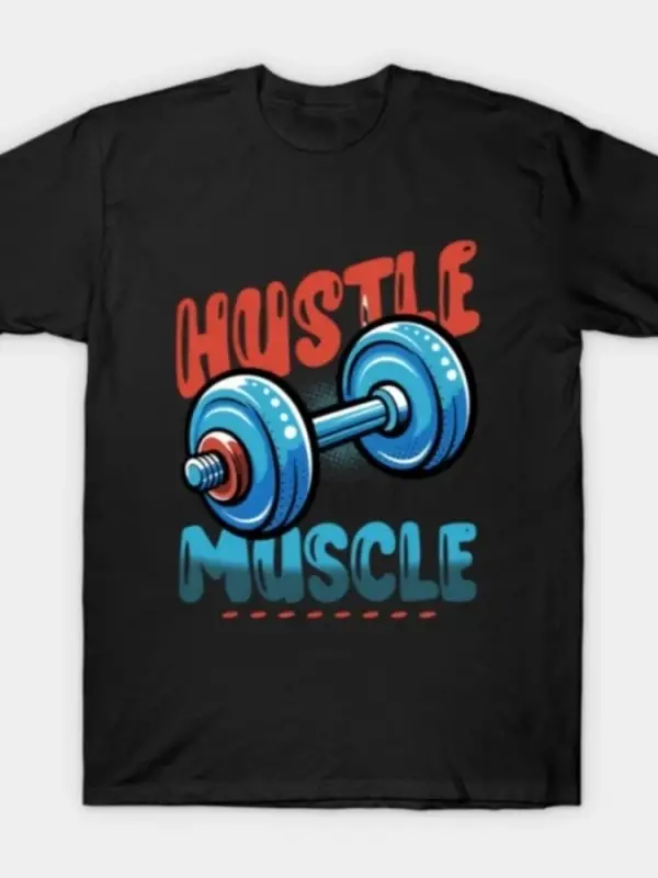 Hustle For That Muscle Komik Halter Spor Salonu T-shirt Erkekler Kadınlar Için % 100% Pamuk T