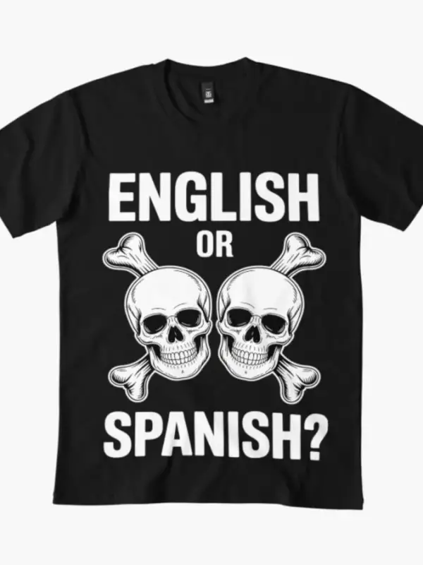 İngilizce veya İspanyolca Komik Meme T-shirt Erkekler Kadınlar Için % 100% Pamuk T Shirt Kısa