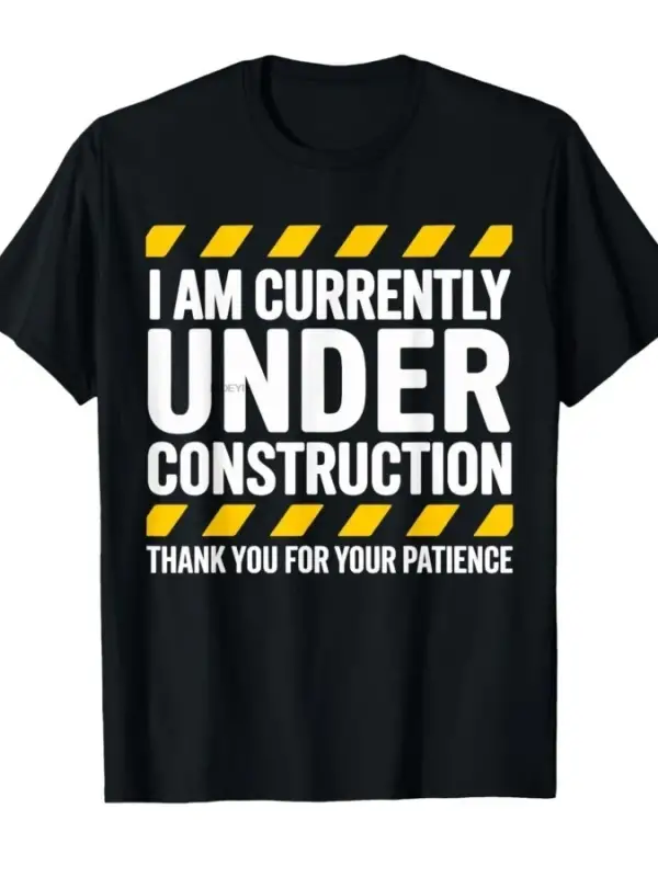 İnşaat Aşamasında Ameliyat Sonrası Gag Geçmiş Olsun Erkek Kadın Tişörtü %100 Pamuklu Tişörtle