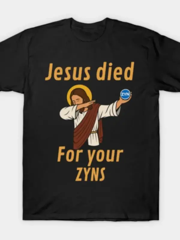 İsa Senin İçin Öldü Komik Nikotin Kesesi Meme Şaka Hediye Tişörtü Erkekler Kadınlar İçin %100