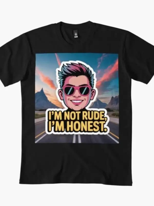 Kaba Değilim, Dürüstüm – Savage Gen-Z Erkek Kadın Tişörtü %100 Pamuklu Tişörtler Kısa Kollu Ü