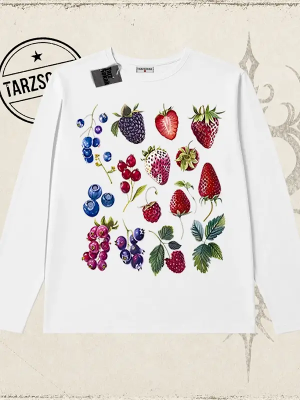 Kadın Berries Biskilet Yaka  Long Sleeve Beyaz